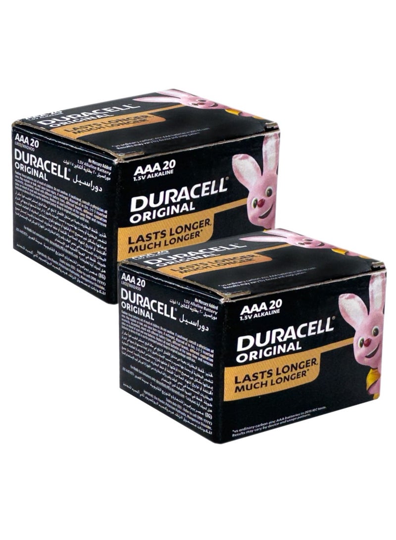 Pack of 2 Boxes Original AAA 1.5V Alkaline Battery