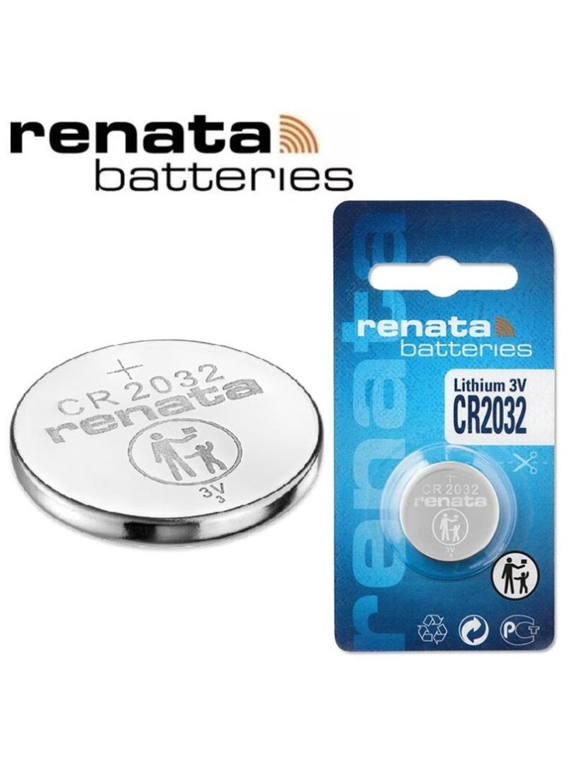 5-Pieces Renata CR2032 Lithium 3V Batteries