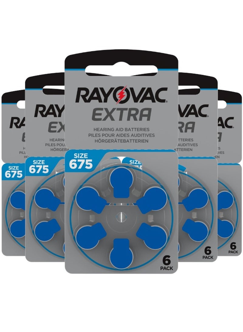30-Pieces Rayovac Extra (Size 675) Hearing Aid Batteries Zinc-Air 0% Mercury