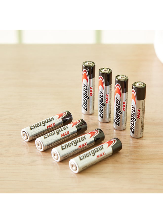 MAX AAA 8-Piece Alkaline Battery Set 2 x 5 x 1 cm