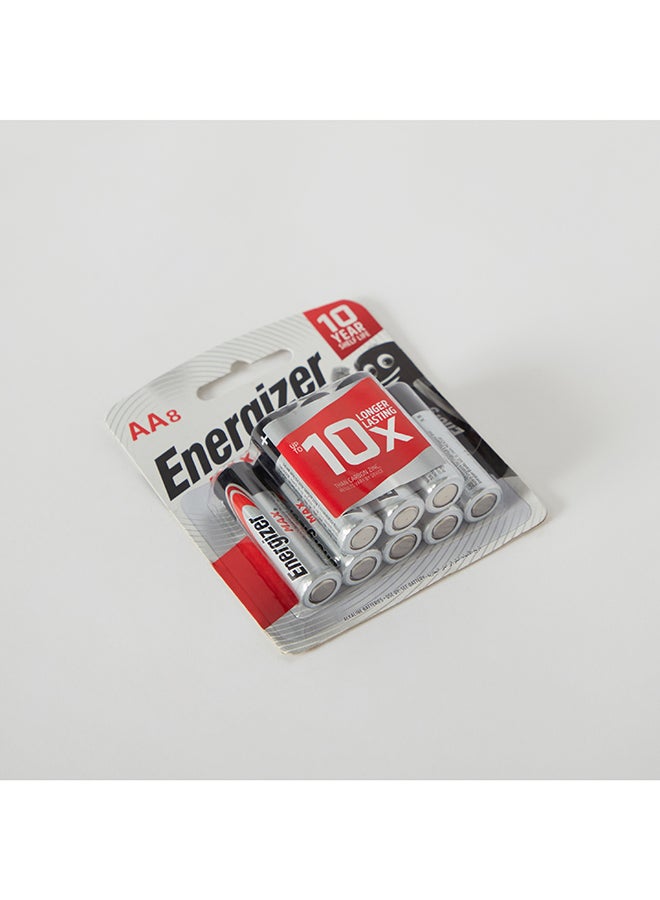 8-Piece Max AA Alkaline Battery Set 2 x 5 x 1 cm