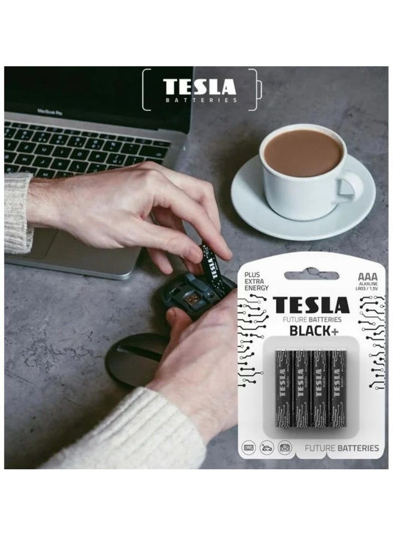 AAA Future Batteries Black Alkaline Constant Energy Power 4 Pcs Pack