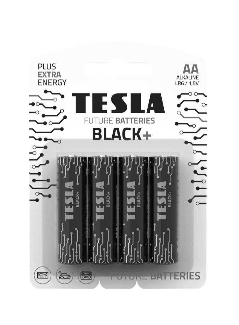 AA Battery Black+ Alkaline - Pack Of 4