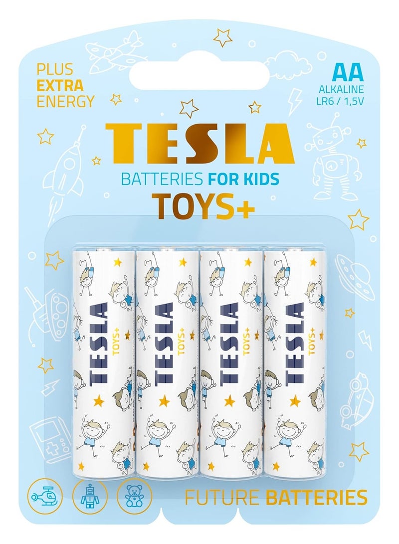 AA Battery For Kids Boys Toys+ Alkaline 4 Pcs Pack