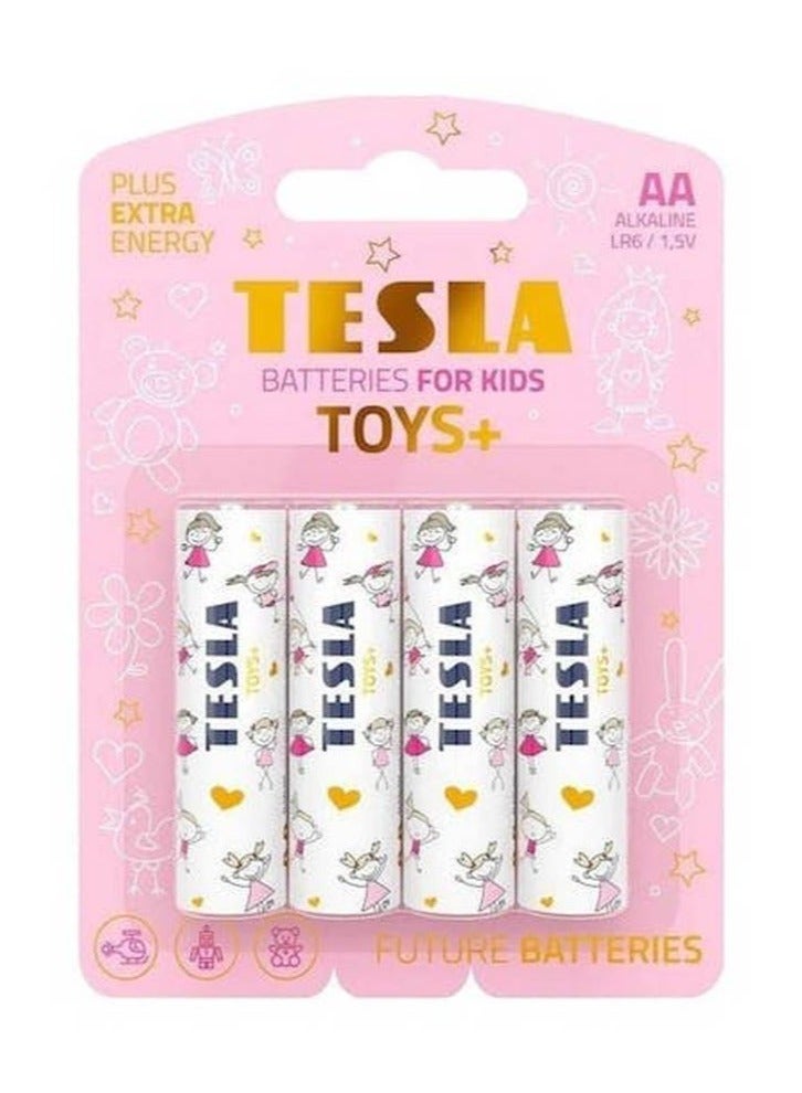 AA Battery For Kids Girls Toys+ Alkaline 4 Pcs Pack