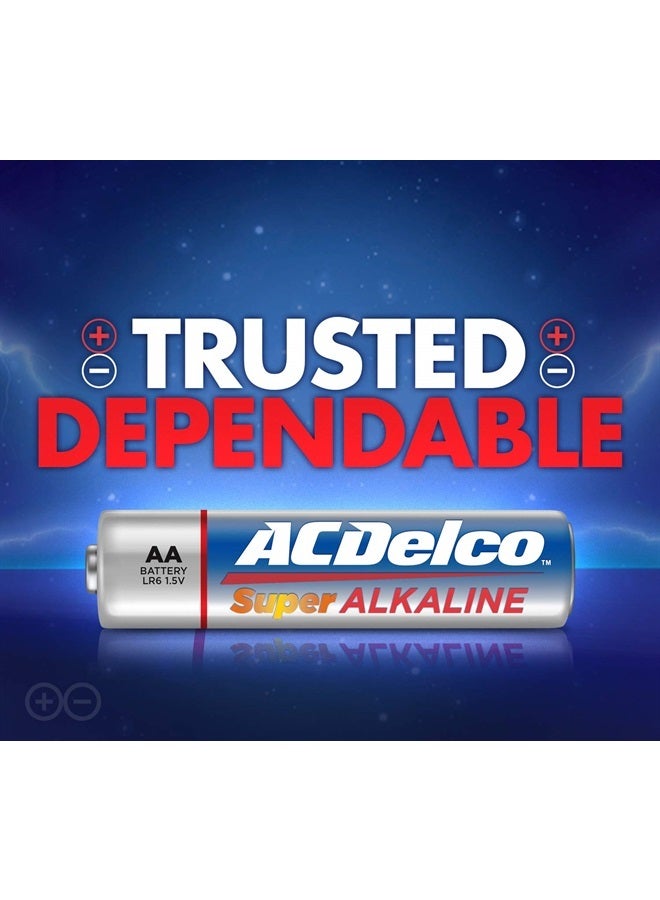 ACDelco 48-Count AA Batteries, Maximum Power Super Alkaline Battery, 10-Year Shelf Life, Recloseable Packaging