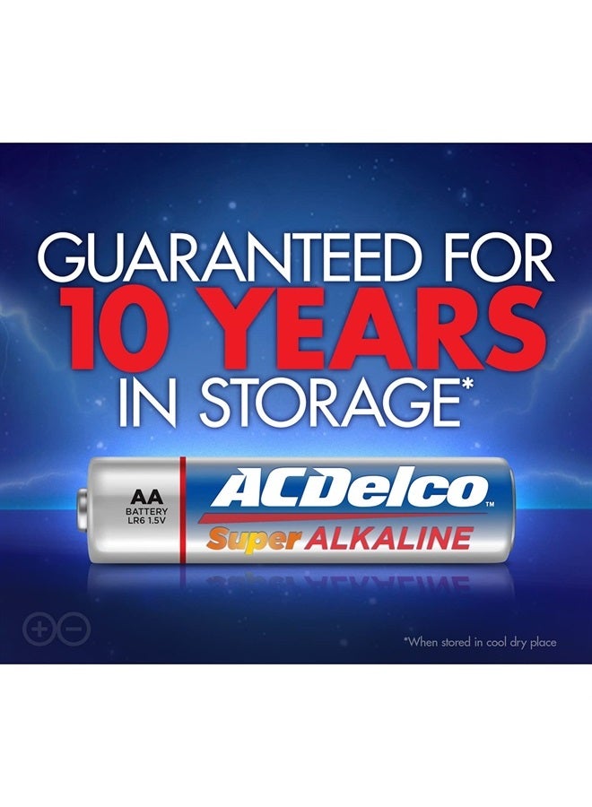 ACDelco 48-Count AA Batteries, Maximum Power Super Alkaline Battery, 10-Year Shelf Life, Recloseable Packaging