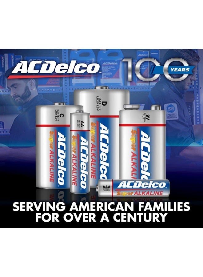 ACDelco 48-Count AA Batteries, Maximum Power Super Alkaline Battery, 10-Year Shelf Life, Recloseable Packaging