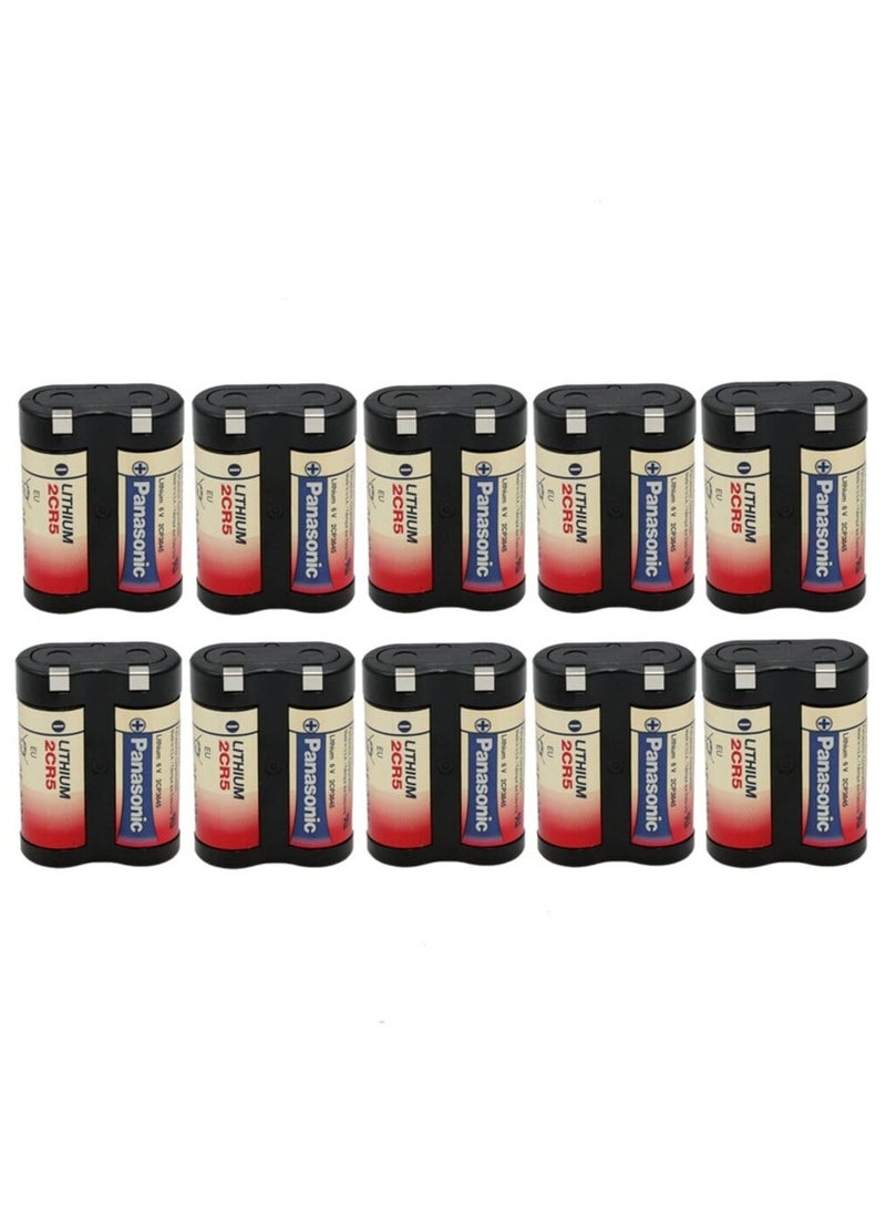 10-Pieces Panasonic 2CR5 Lithium 6V Batteries