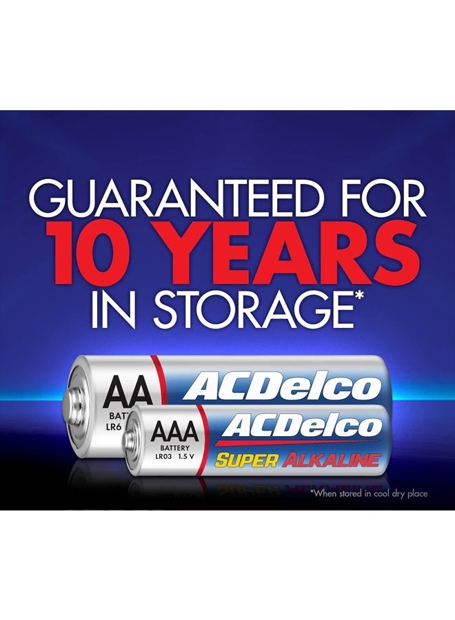 ACDelco AA and AAA 48-Count Combo Pack Super Alkaline Batteries, 24-Count Each, 10-Year Shelf Life, Recloseable Packaging