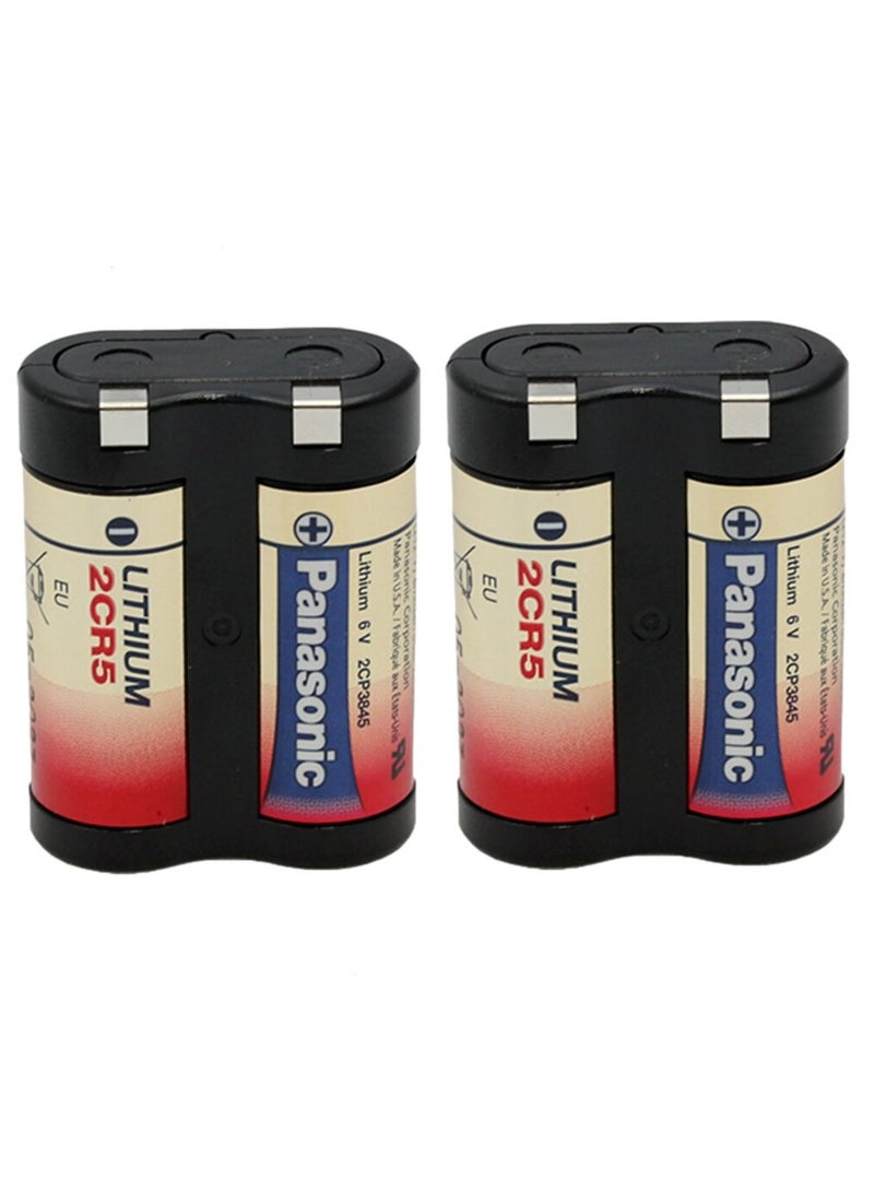 2-Pieces Panasonic 2CR5 Lithium 6V Batteries