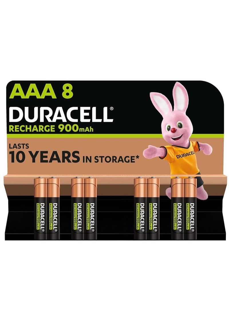 8 x Duracell 900mAh Rechargeable Battery AAA 8pcs