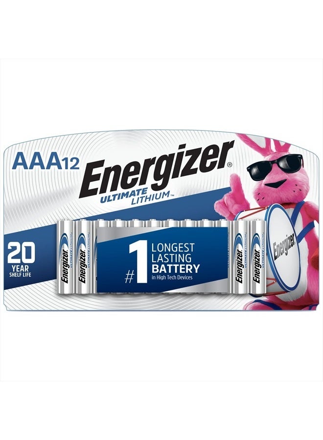 AAA Batteries, Ultimate Lithium Triple A Battery, 12 Count