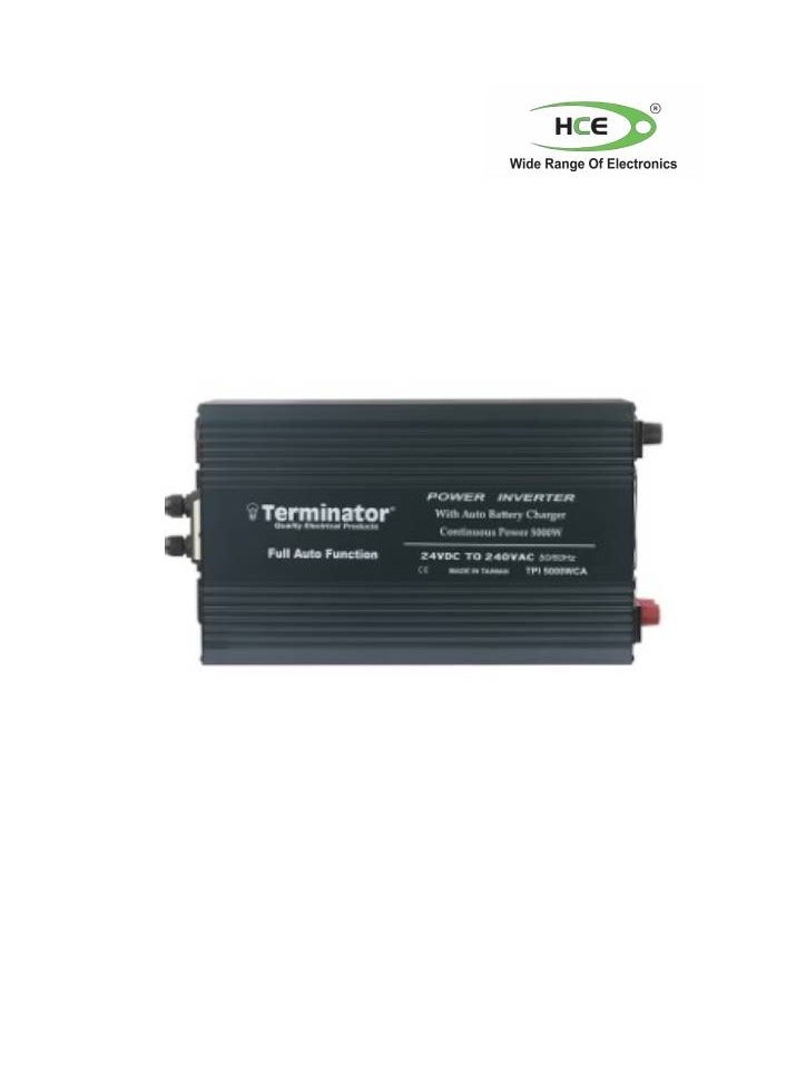 Power Inverter With Auto Battery Charger Black