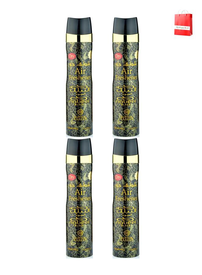 4 Pcs Nabeel Black Air Freshener 300 ML