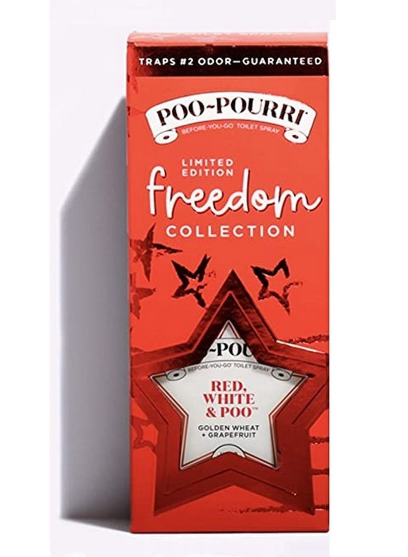 Limited Edition Freedom Collection Red White & Poo Toilet Spray 59 ml