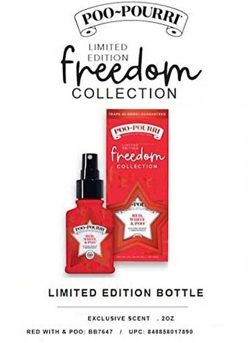 Limited Edition Freedom Collection Red White & Poo Toilet Spray 59 ml