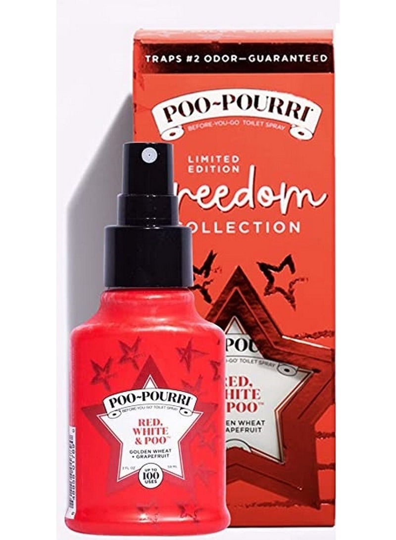 Limited Edition Freedom Collection Red White & Poo Toilet Spray 59 ml