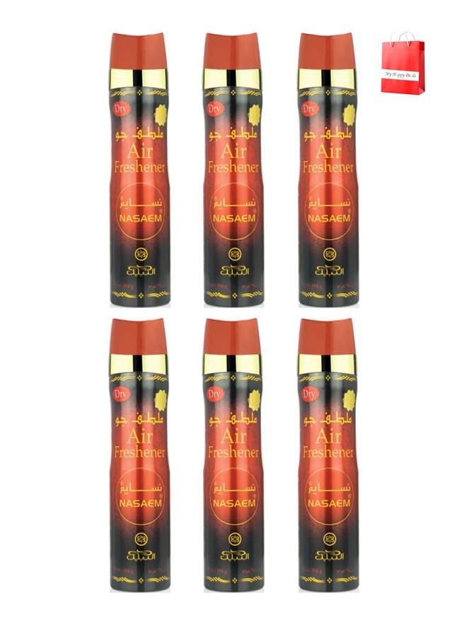 6 Pcs Nabeel Nasaem Air Freshener 300 ML
