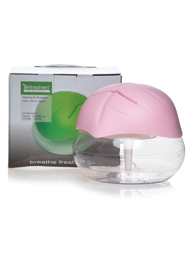 Leaf Shaped Electrical Water Air Refresher Air Revitalizer Air Purifier Air Humidifier-Pink