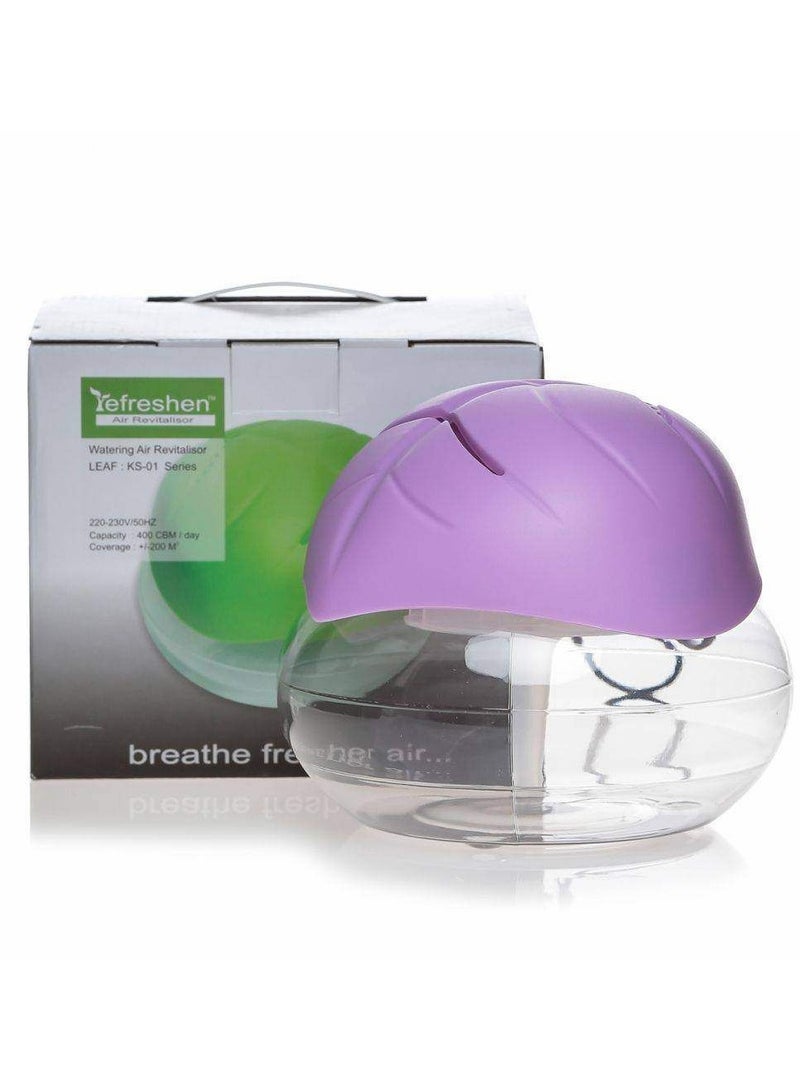 Leaf Shaped Electrical Water Air Refresher Air Revitalizer Air Purifier Air Humidifier-Purple