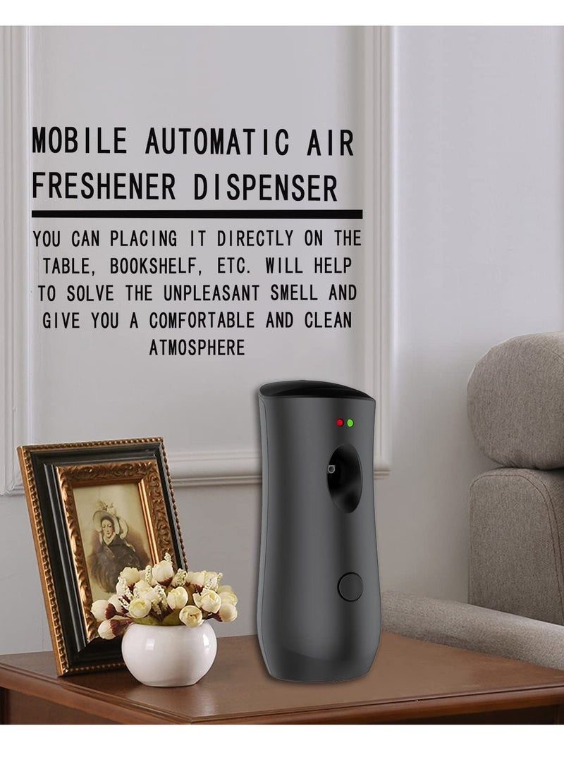 Automatic Air Freshener Dispenser Adjustable Aroma Spray Machine Free Stand or Wall Mounted for Bedrooms, Bathrooms Offices Airports Hotels Commercial Places  Black Battery Not Included