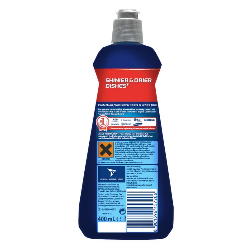 Dishwasher Rinse Aid Shinier And Drier Dishes 400ml