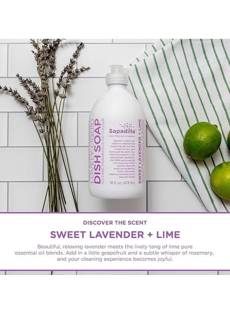 Liquid Dish Soap Sweet Lavender & Lime 473 ML