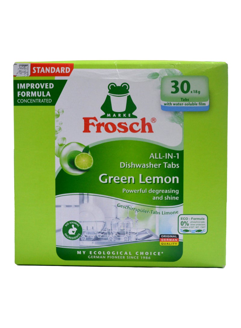 Frosch Green Lemon Automatic Dishwashing Tabs - 30x18g