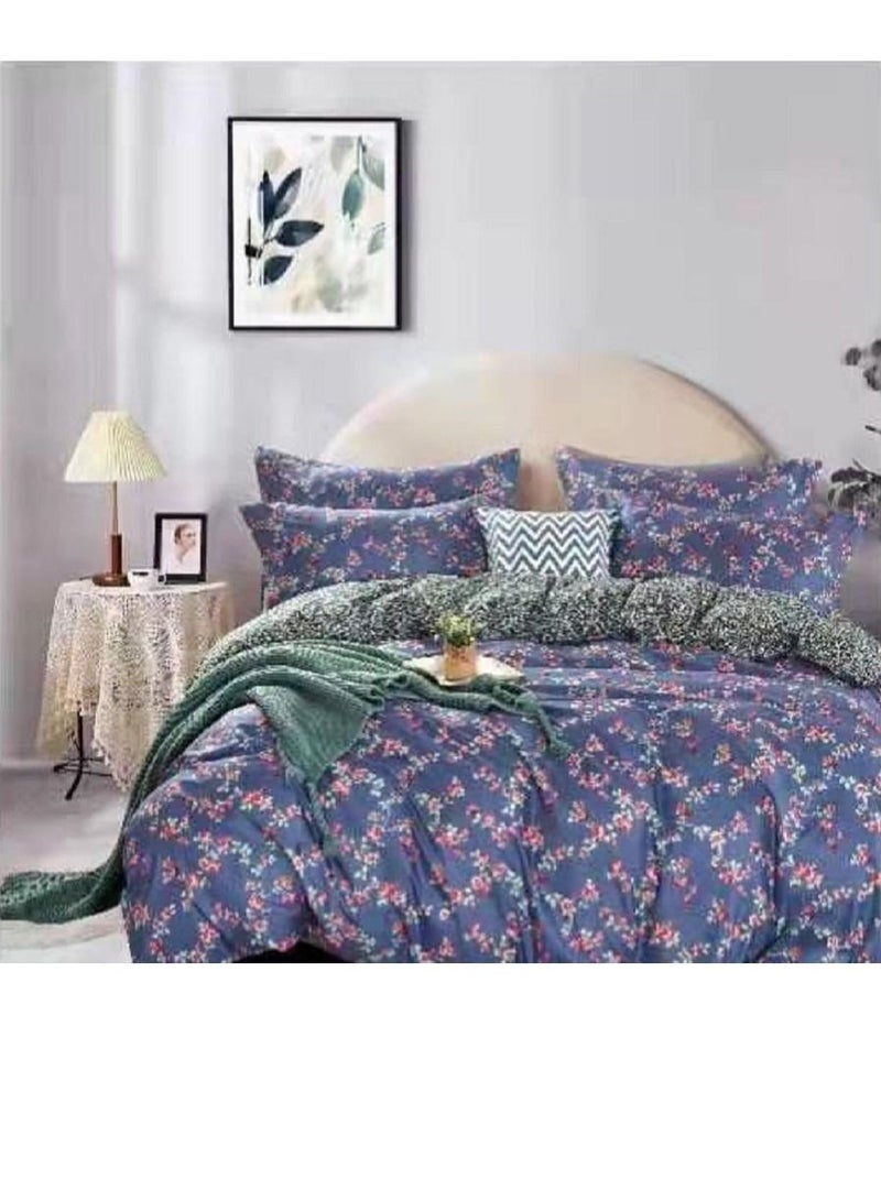 6-Piece Breathable Soft Microfiber King Size Duvet Cover Set For All Seasons