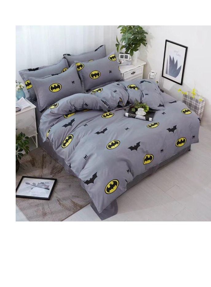 Nordic Single size Bedding Set Luxury Bed Sheets for Children with fixed Quilt Soft cotton Comforter sets bat