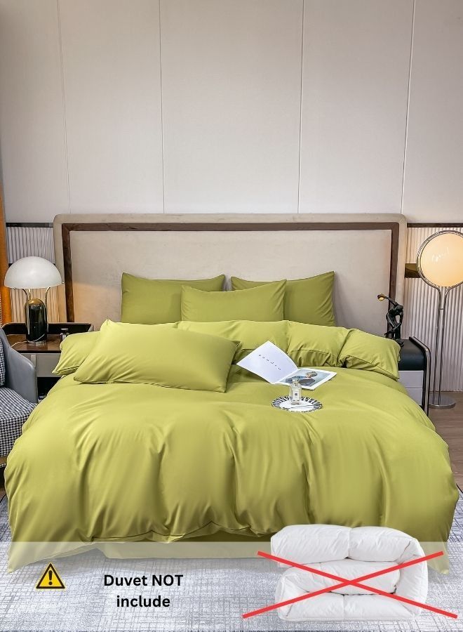 Single Size 4 Piece Duvet Cover Set  Premium Quality Green Color.