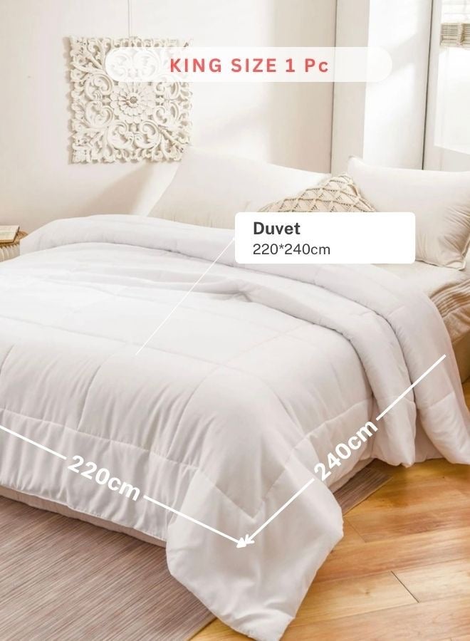 King/Queen/Single size variation soft and comfortable white comforter