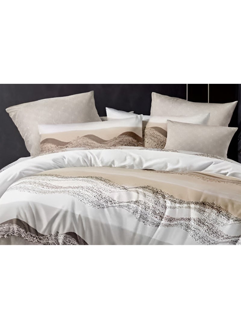 Hotel Duvet Cover Set 6 Pieces Cotton King Size Luxurious Bedding Set, Modern and Attractive Bedding Set with 1xFitted Sheet, 1xDuvet Cover, 4xPillow Cases