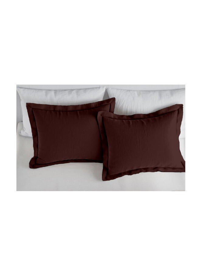 King Size Brown Soft Wrinkle Free Microfiber Bed Sheet Set with Pillow Covers