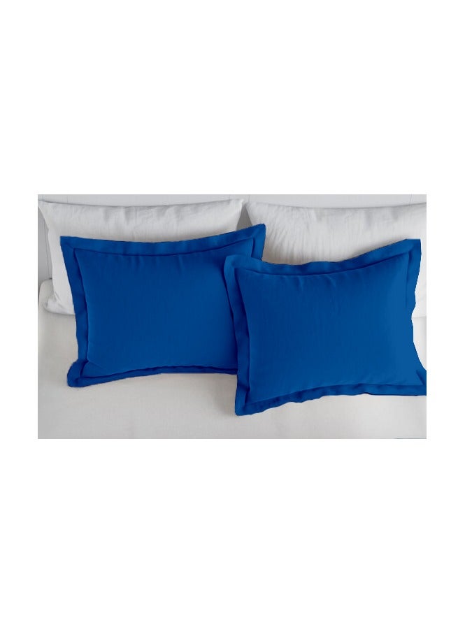 Twin Size Blue Soft Wrinkle Free Microfiber 4 Piece Set Fitted Sheet Bed Sheet with Pillow Cover