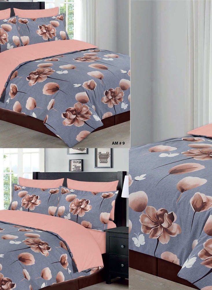 Amali Poly cotton Complete Bed Set including 1xDuvet Cover 160cm x 220cm 1xFitted Sheet 120 x 200 + 35cm with 2xPillow Covers 50 x 75cm