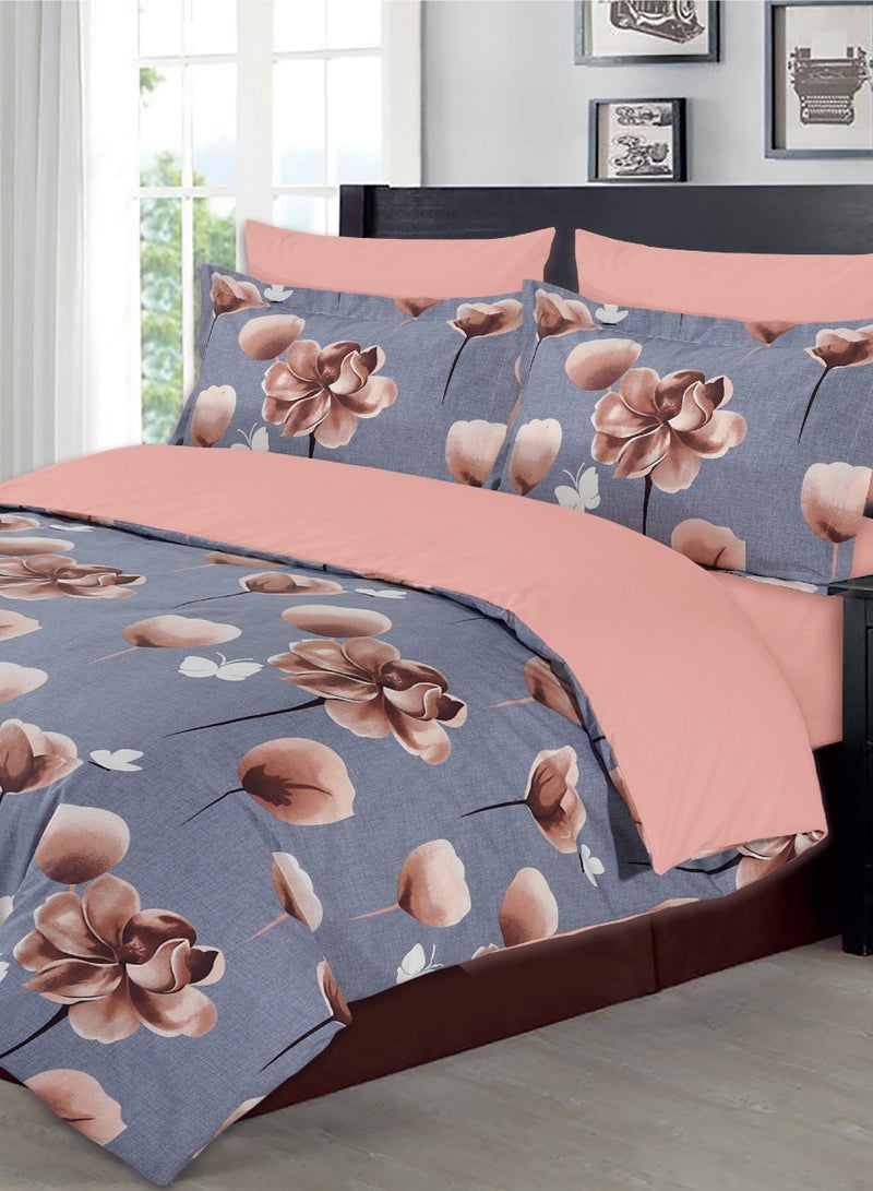 Amali Poly cotton Complete Bed Set including 1xDuvet Cover 160cm x 220cm 1xFitted Sheet 120 x 200 + 35cm with 2xPillow Covers 50 x 75cm
