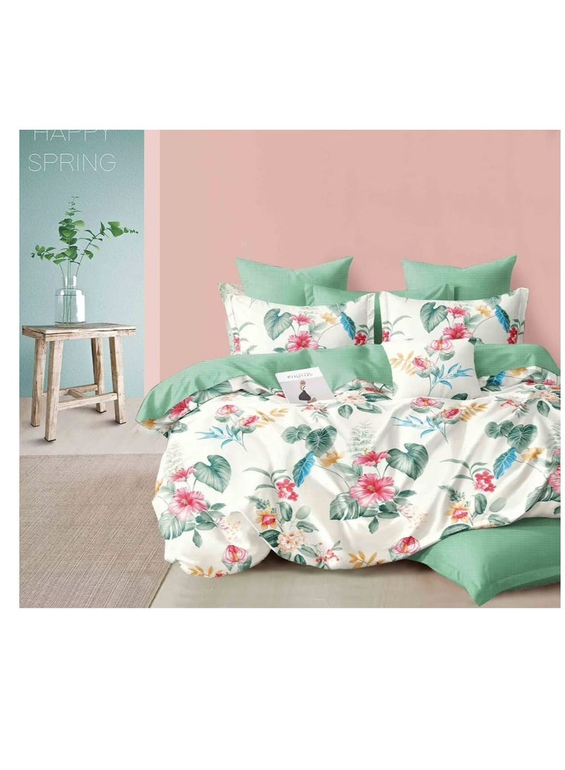 6Pcs Bedding Set Solid Color Luxury Bedding Duvet Cover Set King Size Bed Set