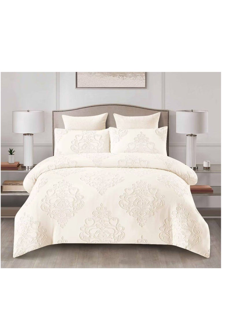 6Pcs Bedding Set Solid Color Luxury Bedding Duvet Cover Set King Size Bed Set King Size Set