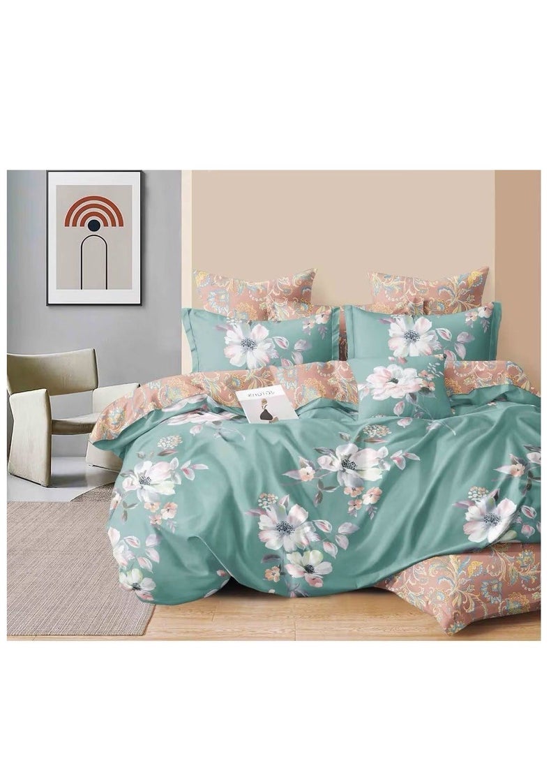6Pcs Bedding Set Solid Color Luxury Bedding Duvet Cover Set King Size Bed Set King Size Set