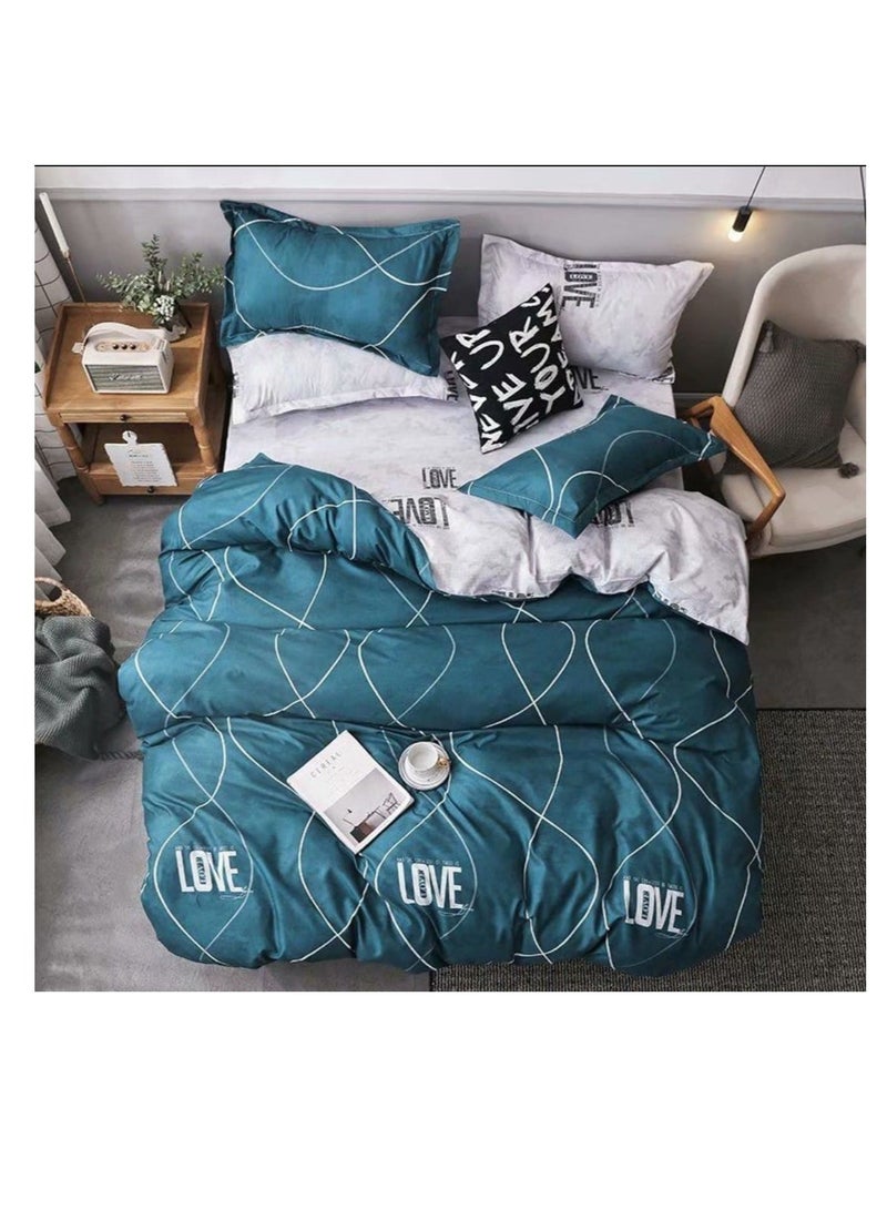 6Pcs Bedding Set Solid Color Luxury Bedding Duvet Cover Set King Size Bed Set King Size Set