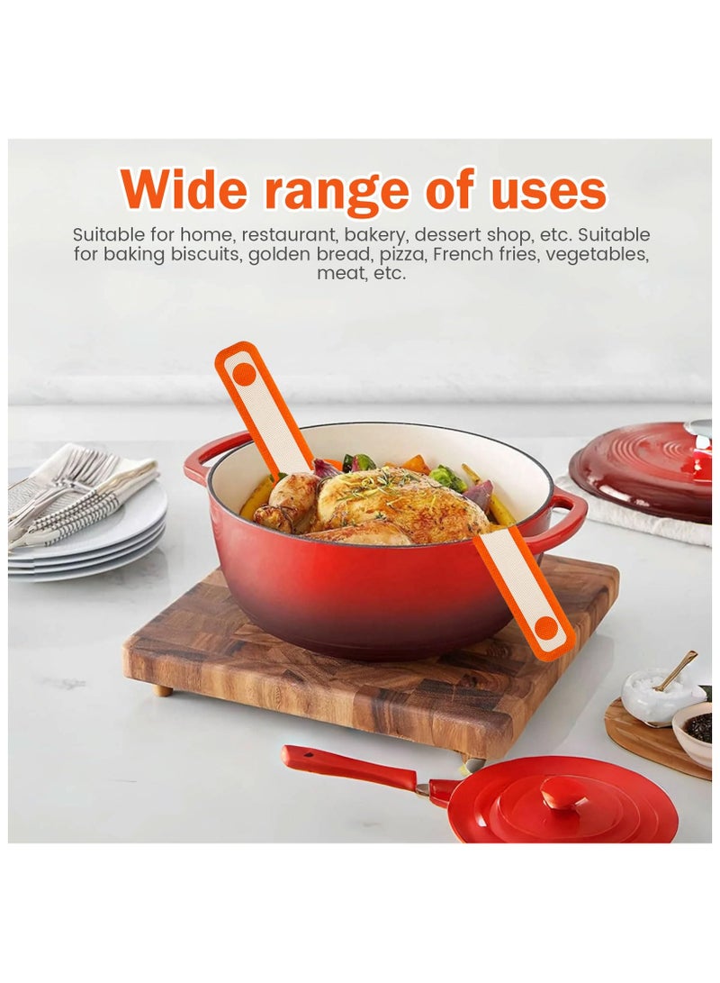 2PCS Silicone Bread Sling Oval and Round, Bread Silicone Baking Mat, Non-stick Sourdough Bread Silicone Mat, Reusable Oven Liner with Long Handle, Sourdough Bread Sling for Transfer Dough