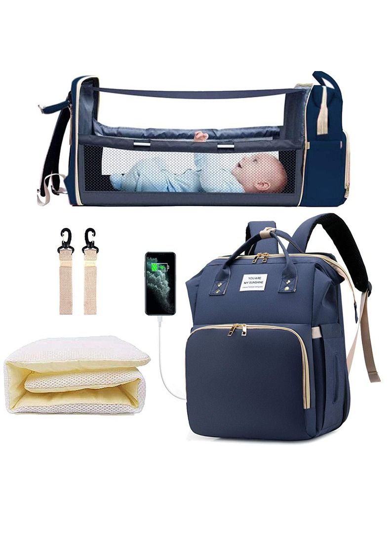 Diaper Bag Backpack  Multi functional Travel Back Pack Anti Water Maternity Nappy Bag Changing Bag with Insulated Pockets Stroller Straps and Changing Station Navy Blue