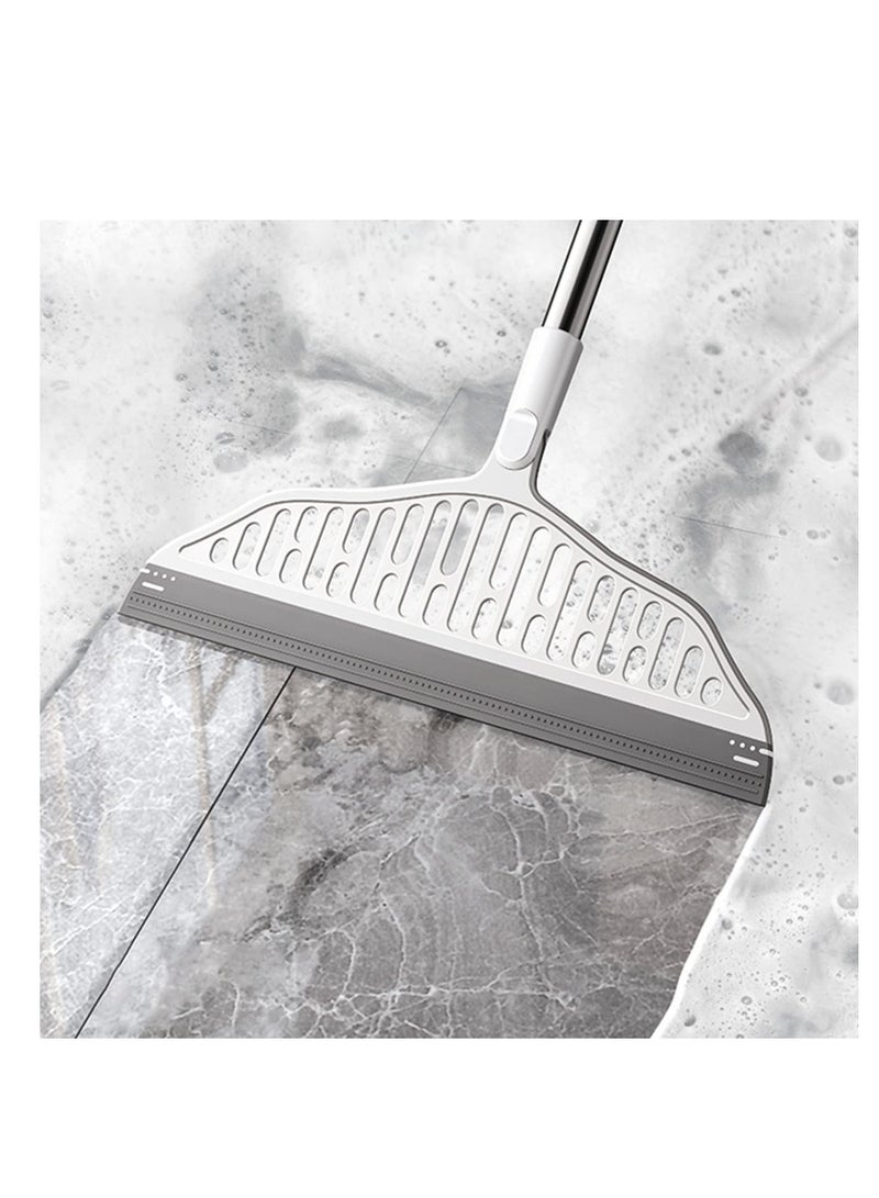 Magic Broom, Water Scraper, Window Squeegee, Multifunctional Silicone Sweeping Brush, Djustable Water Squeegee Broom Remove Dirt and Hair, for Cleaning Garage Courtyard Bathroom Shower Glass Window