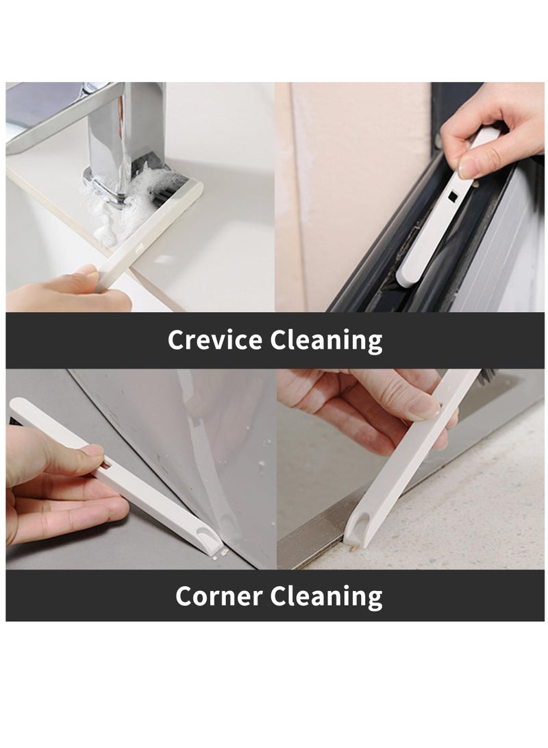 Shower Squeegee, Shower Squeegee for Glass Doors with Crevice Brush, 2 in 1 Window Squeegee Cleaner, Professional Window Scrubber for Bathroom Shower Car Mirror Glass