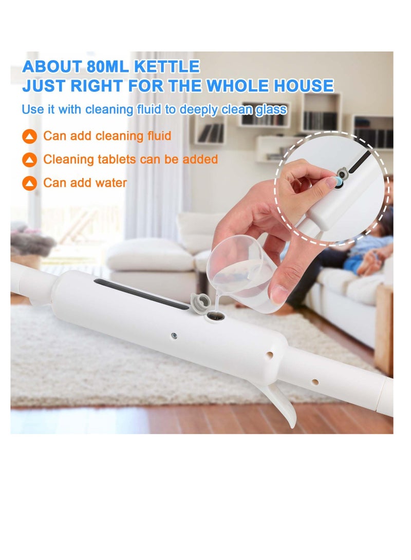 Squeegee for Window Cleaning with Spray, Dual Side Mist Detachable Assembly Glass Cleaning Mop, Window Squeegee for Home, Window Cleaning Squeegee Kit, with Long Handle & 3 Pads, for Indoor Outdoor