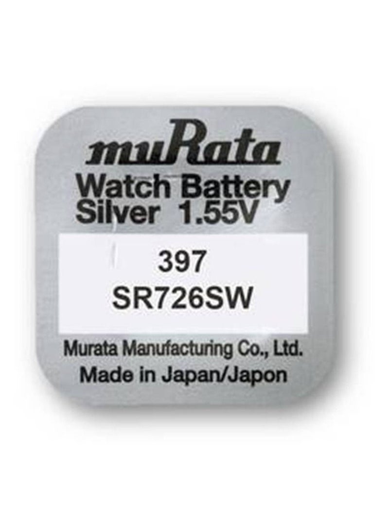 10-Pieces Murata 397 / SR726SW Silver Oxide 1.55V Watch Batteries