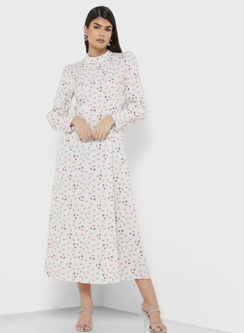 Ditsy Print Dress