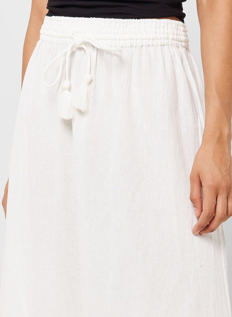 Elasticated High Waist Maxi Skirt